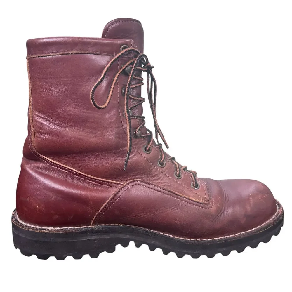 Vintage 1984 Danner 63500 Insulated Brown Leather Logger Boots Men's Size 10
